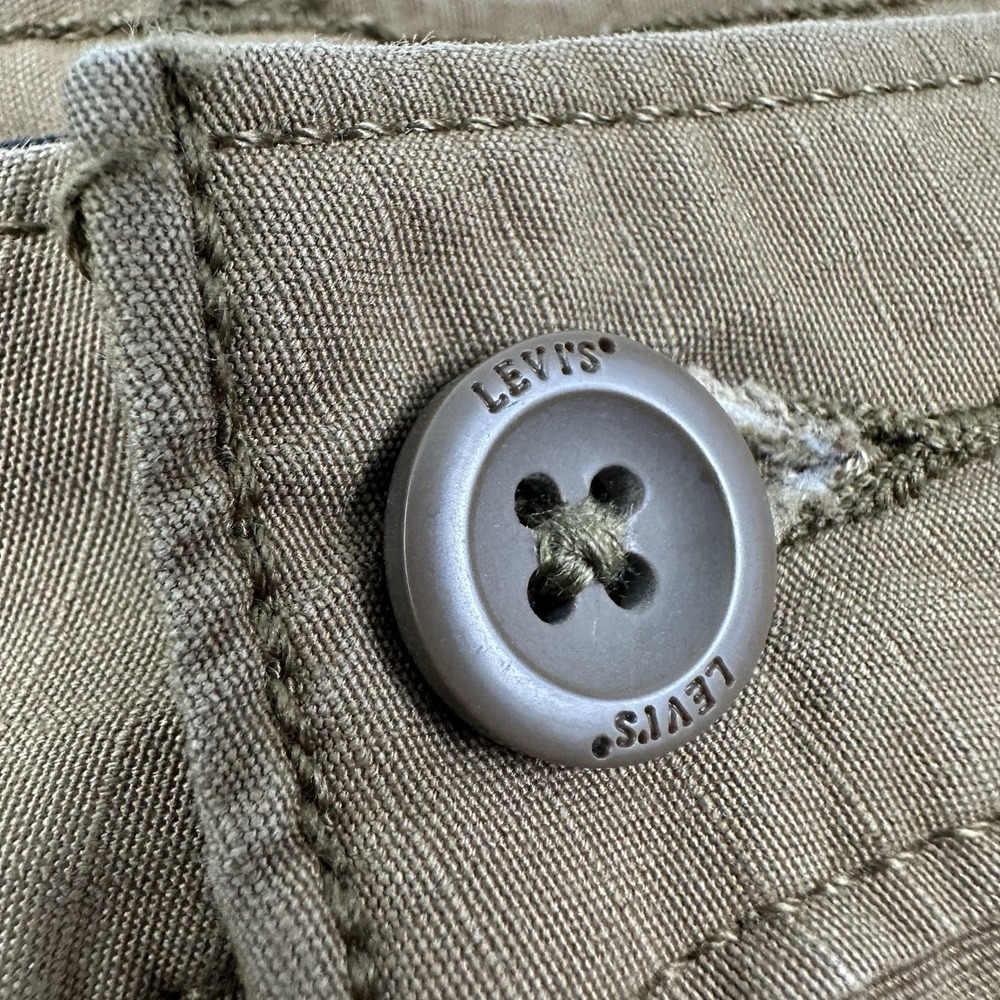 Levi's Ripstop Cargo Shorts Mens 40x10 Brown Khaki Military Skater White‎ Tab - Picture 6 of 15